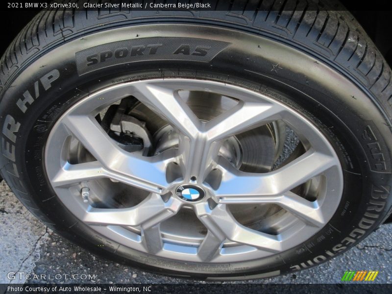 Glacier Silver Metallic / Canberra Beige/Black 2021 BMW X3 xDrive30i