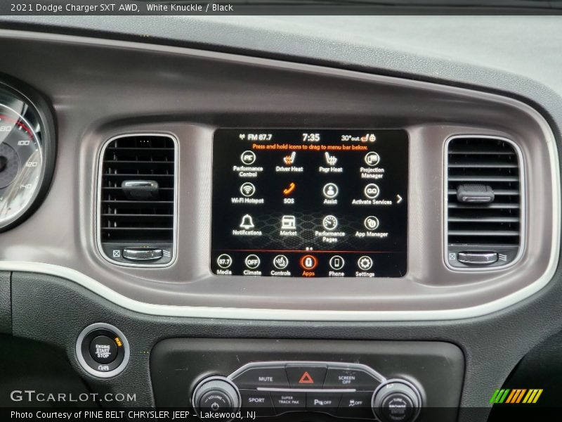 White Knuckle / Black 2021 Dodge Charger SXT AWD