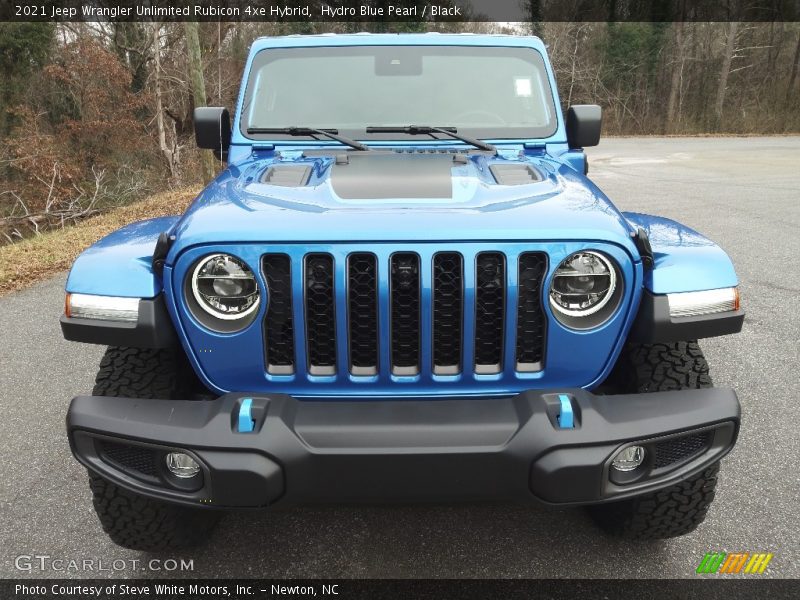 Hydro Blue Pearl / Black 2021 Jeep Wrangler Unlimited Rubicon 4xe Hybrid