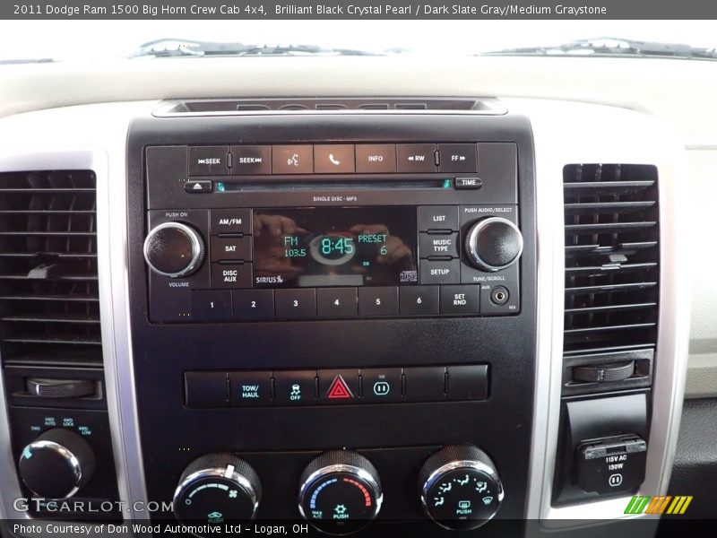 Brilliant Black Crystal Pearl / Dark Slate Gray/Medium Graystone 2011 Dodge Ram 1500 Big Horn Crew Cab 4x4