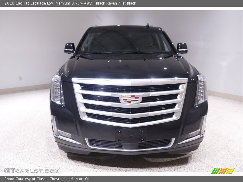 Black Raven / Jet Black 2018 Cadillac Escalade ESV Premium Luxury 4WD