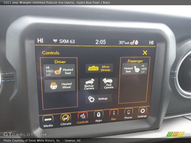 Hydro Blue Pearl / Black 2021 Jeep Wrangler Unlimited Rubicon 4xe Hybrid