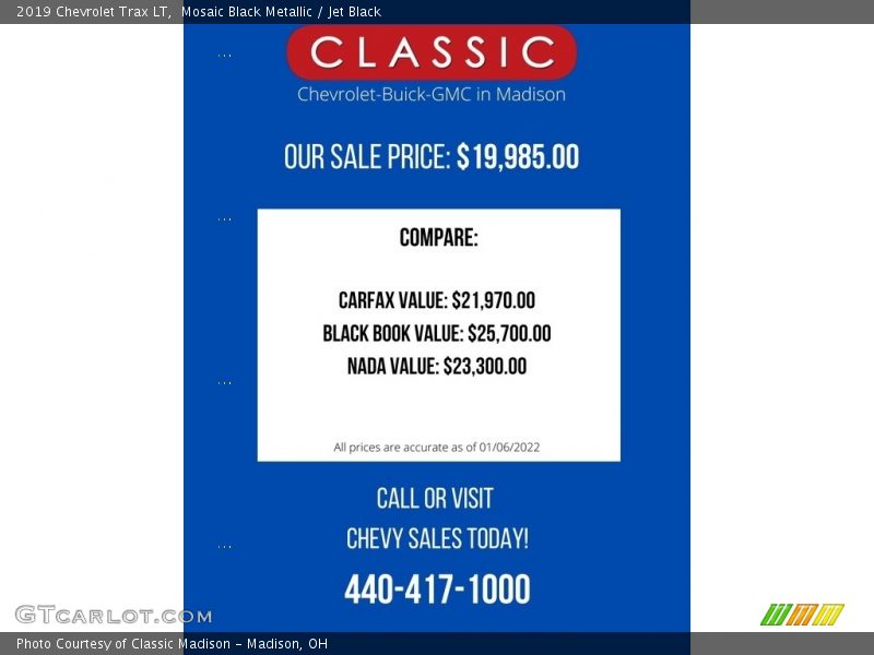 Mosaic Black Metallic / Jet Black 2019 Chevrolet Trax LT