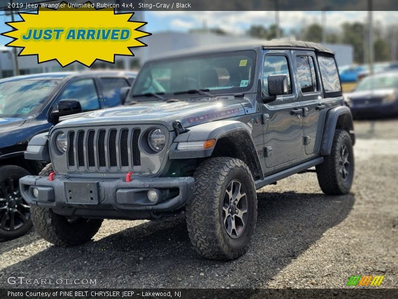 Sting-Gray / Black 2019 Jeep Wrangler Unlimited Rubicon 4x4