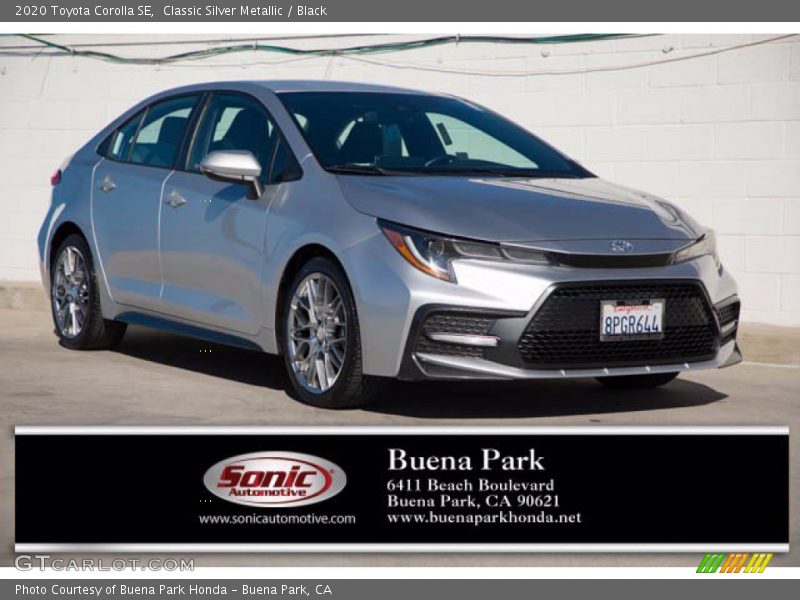 Classic Silver Metallic / Black 2020 Toyota Corolla SE