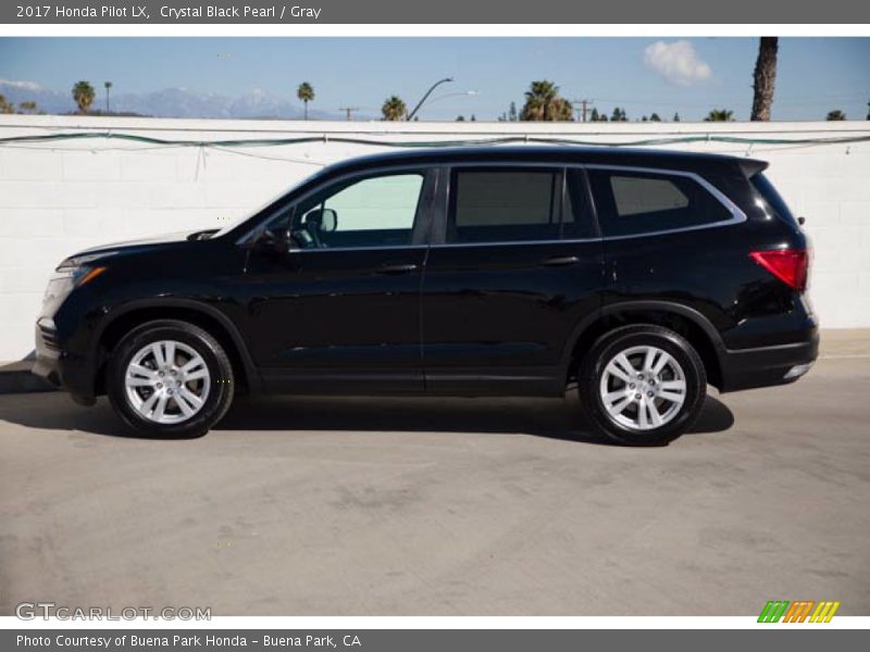 Crystal Black Pearl / Gray 2017 Honda Pilot LX