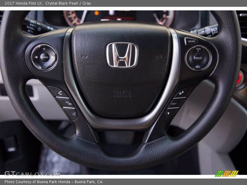 Crystal Black Pearl / Gray 2017 Honda Pilot LX