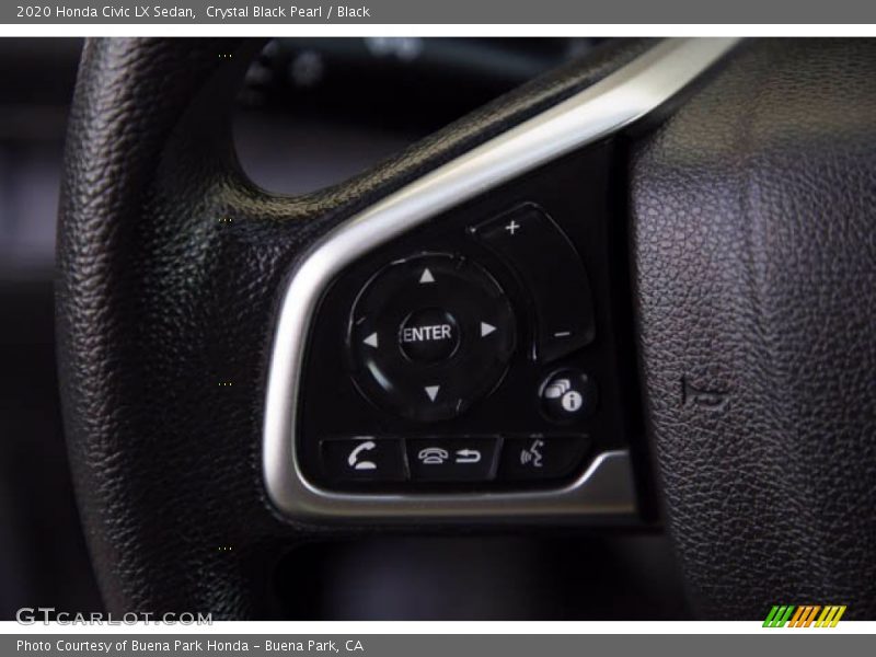 Crystal Black Pearl / Black 2020 Honda Civic LX Sedan