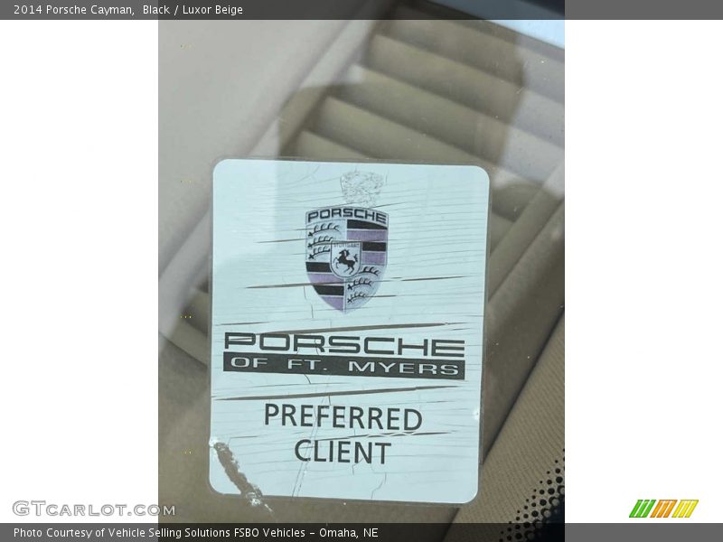Black / Luxor Beige 2014 Porsche Cayman