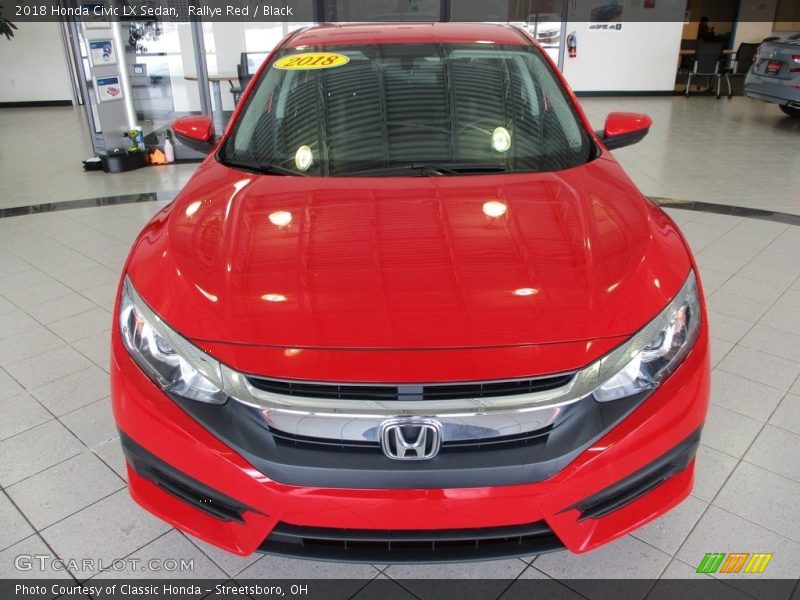 Rallye Red / Black 2018 Honda Civic LX Sedan