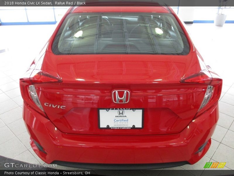 Rallye Red / Black 2018 Honda Civic LX Sedan