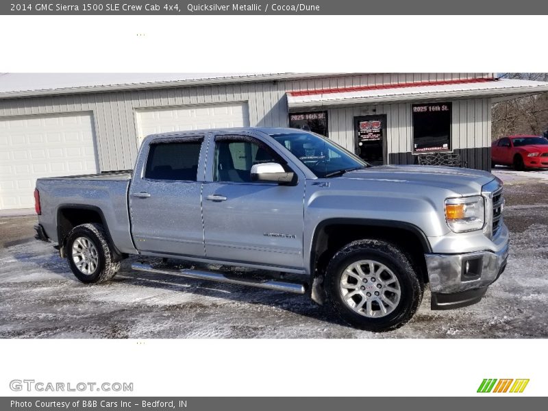 Quicksilver Metallic / Cocoa/Dune 2014 GMC Sierra 1500 SLE Crew Cab 4x4