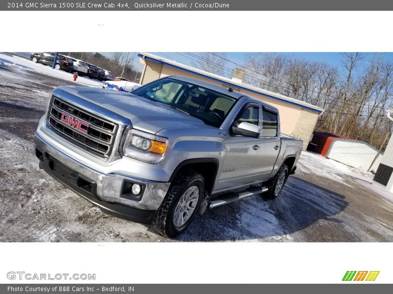 Quicksilver Metallic / Cocoa/Dune 2014 GMC Sierra 1500 SLE Crew Cab 4x4