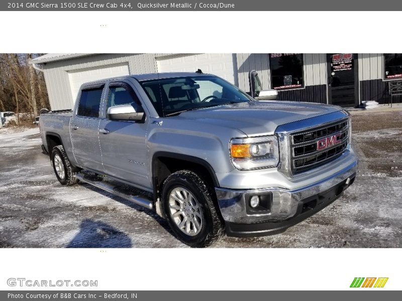 Quicksilver Metallic / Cocoa/Dune 2014 GMC Sierra 1500 SLE Crew Cab 4x4