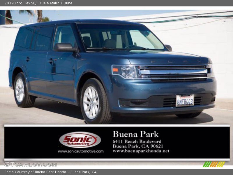 Blue Metallic / Dune 2019 Ford Flex SE