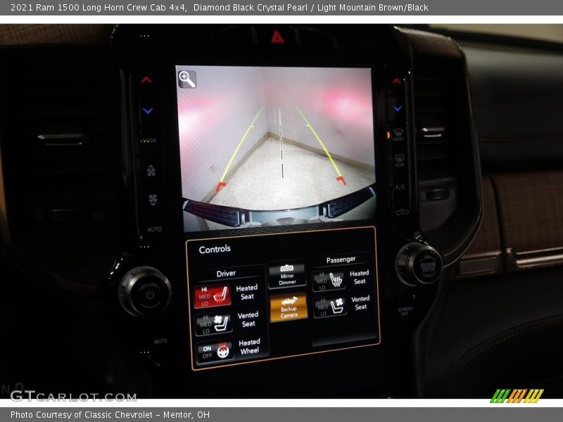 Diamond Black Crystal Pearl / Light Mountain Brown/Black 2021 Ram 1500 Long Horn Crew Cab 4x4