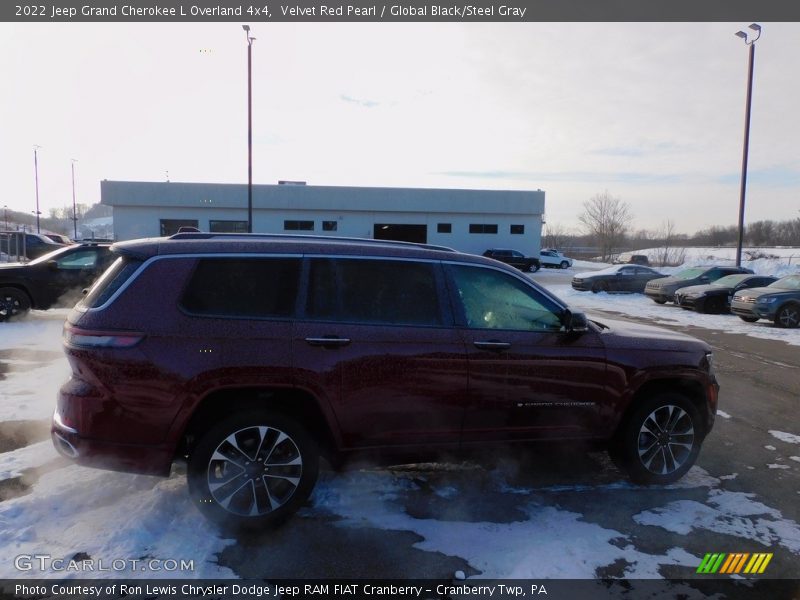 Velvet Red Pearl / Global Black/Steel Gray 2022 Jeep Grand Cherokee L Overland 4x4