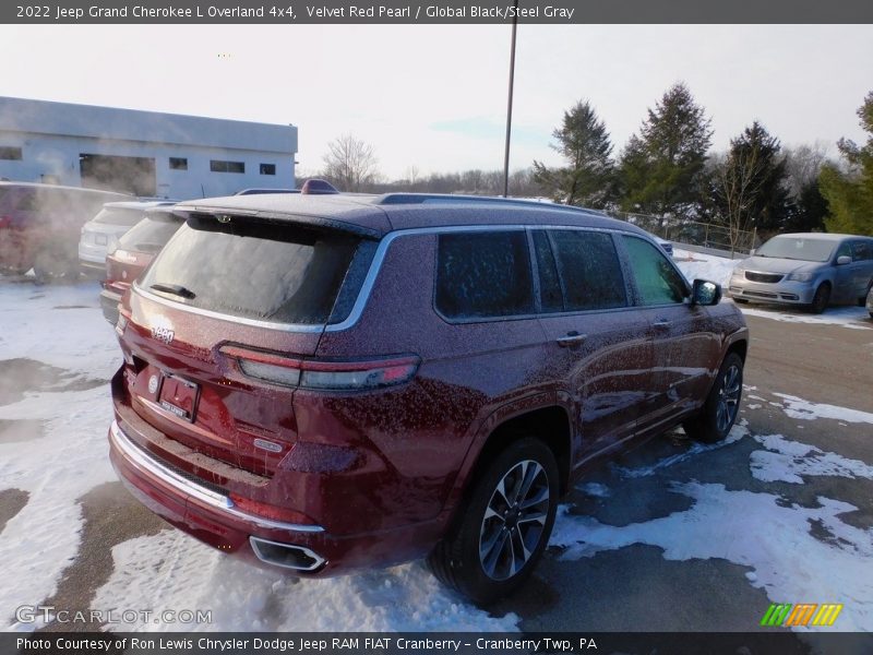 Velvet Red Pearl / Global Black/Steel Gray 2022 Jeep Grand Cherokee L Overland 4x4