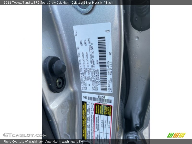 Celestial Silver Metallic / Black 2022 Toyota Tundra TRD Sport Crew Cab 4x4