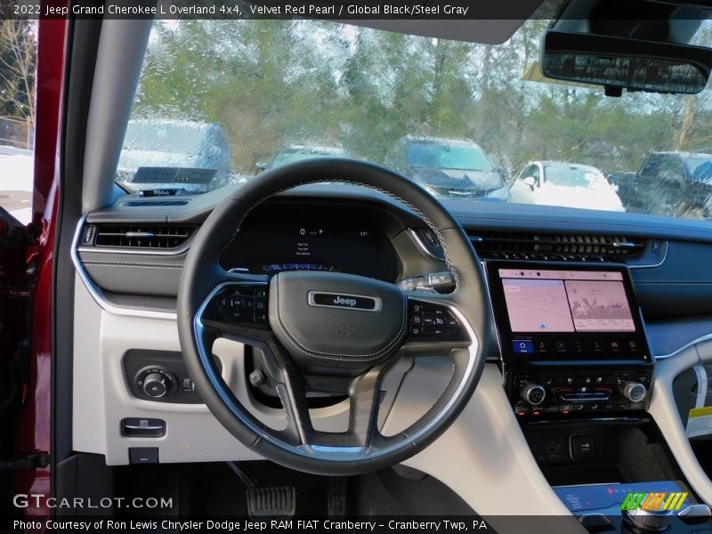 Velvet Red Pearl / Global Black/Steel Gray 2022 Jeep Grand Cherokee L Overland 4x4