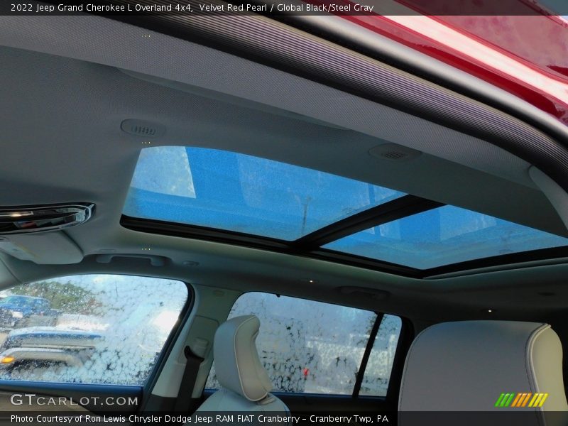 Velvet Red Pearl / Global Black/Steel Gray 2022 Jeep Grand Cherokee L Overland 4x4