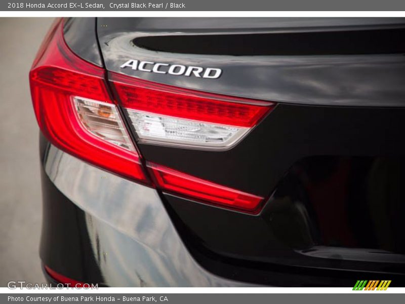 Crystal Black Pearl / Black 2018 Honda Accord EX-L Sedan