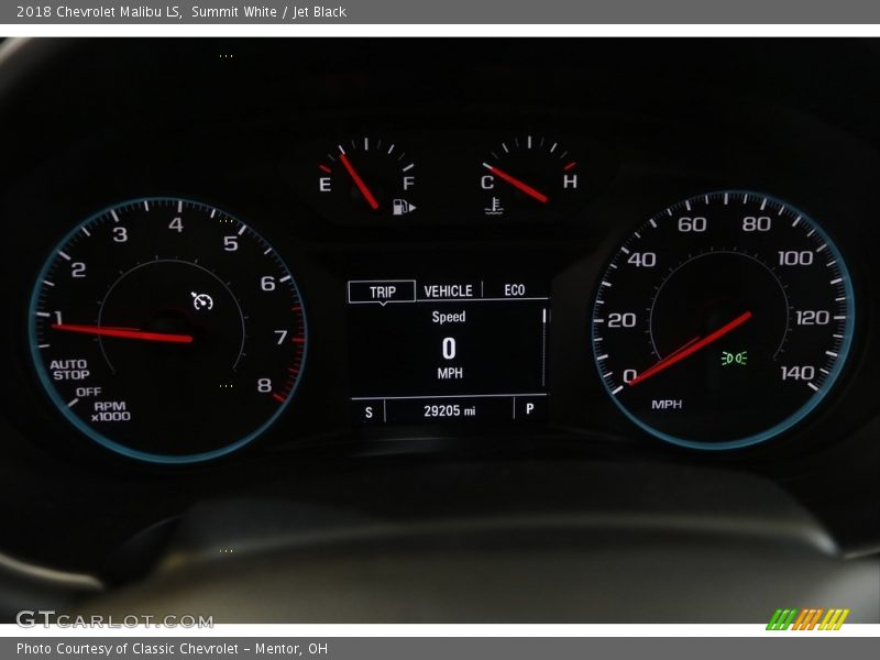 Summit White / Jet Black 2018 Chevrolet Malibu LS