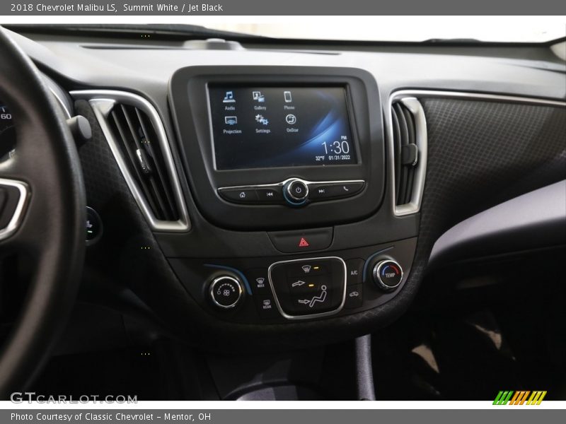Summit White / Jet Black 2018 Chevrolet Malibu LS