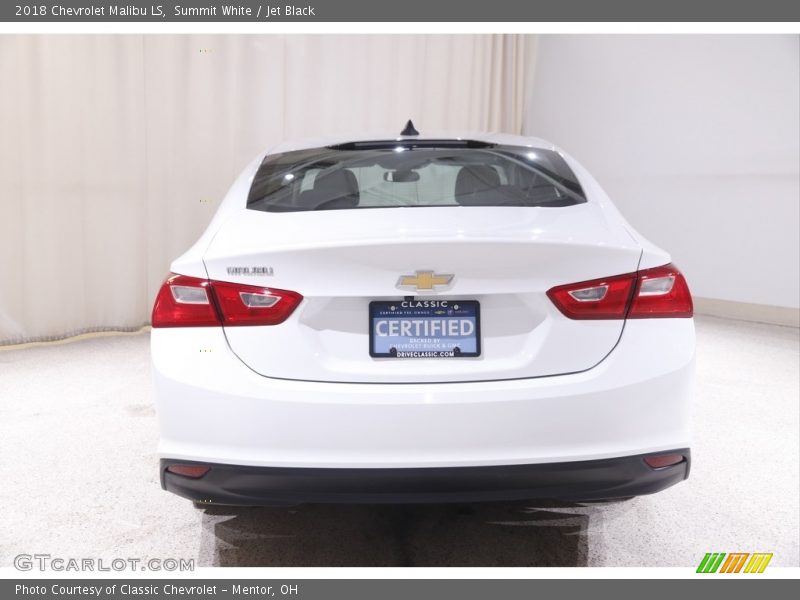 Summit White / Jet Black 2018 Chevrolet Malibu LS