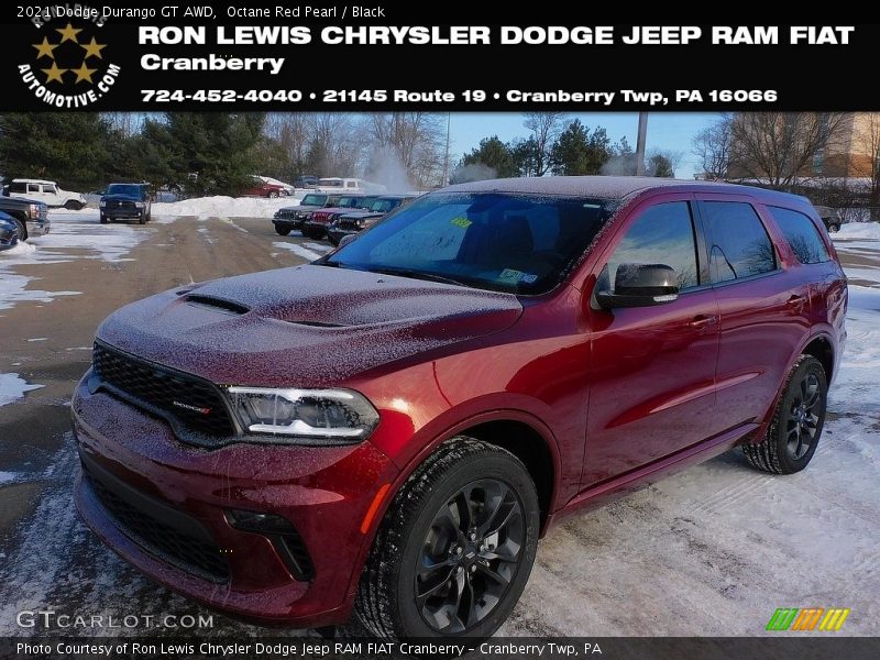 Octane Red Pearl / Black 2021 Dodge Durango GT AWD