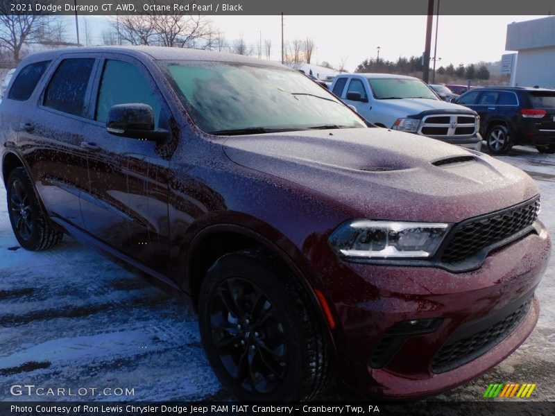 Octane Red Pearl / Black 2021 Dodge Durango GT AWD