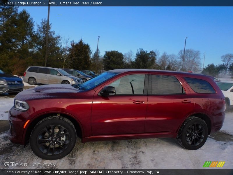 Octane Red Pearl / Black 2021 Dodge Durango GT AWD