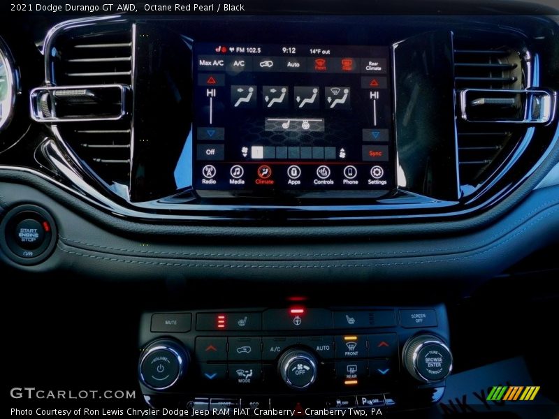 Octane Red Pearl / Black 2021 Dodge Durango GT AWD