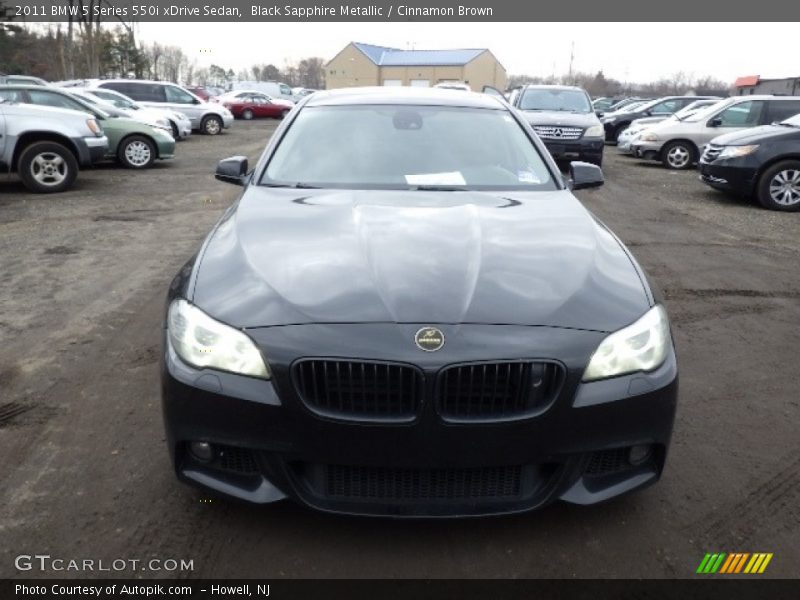 Black Sapphire Metallic / Cinnamon Brown 2011 BMW 5 Series 550i xDrive Sedan