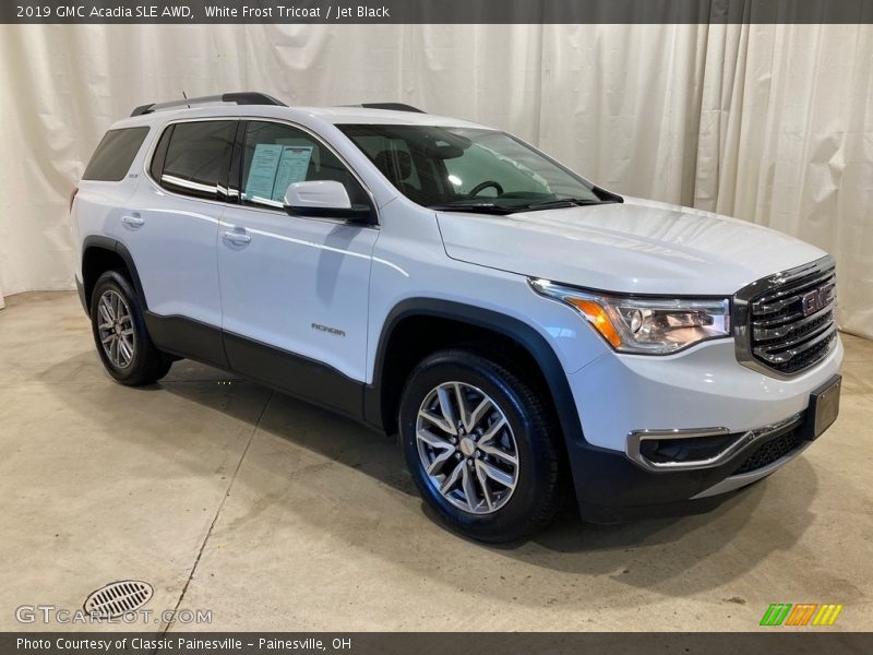White Frost Tricoat / Jet Black 2019 GMC Acadia SLE AWD