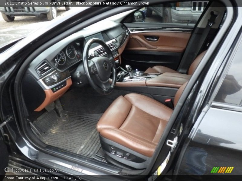 Black Sapphire Metallic / Cinnamon Brown 2011 BMW 5 Series 550i xDrive Sedan