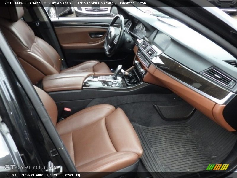Black Sapphire Metallic / Cinnamon Brown 2011 BMW 5 Series 550i xDrive Sedan
