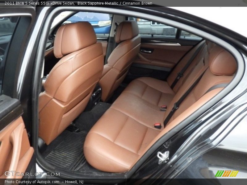 Black Sapphire Metallic / Cinnamon Brown 2011 BMW 5 Series 550i xDrive Sedan