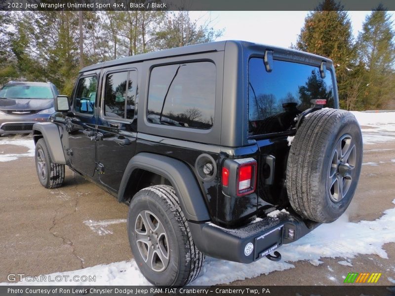 Black / Black 2022 Jeep Wrangler Unlimited Sport 4x4