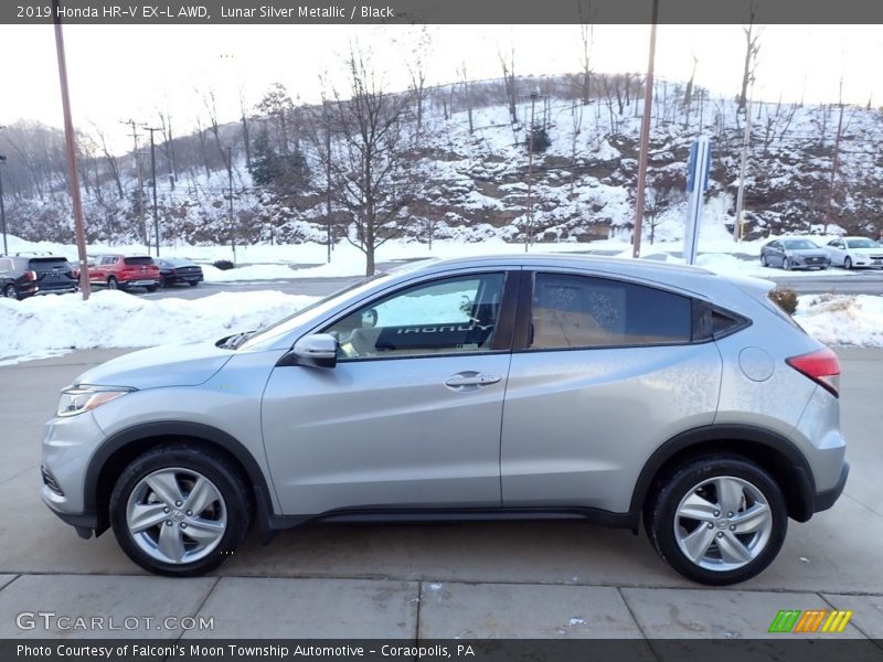 Lunar Silver Metallic / Black 2019 Honda HR-V EX-L AWD