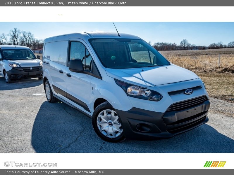 Frozen White / Charcoal Black Cloth 2015 Ford Transit Connect XL Van