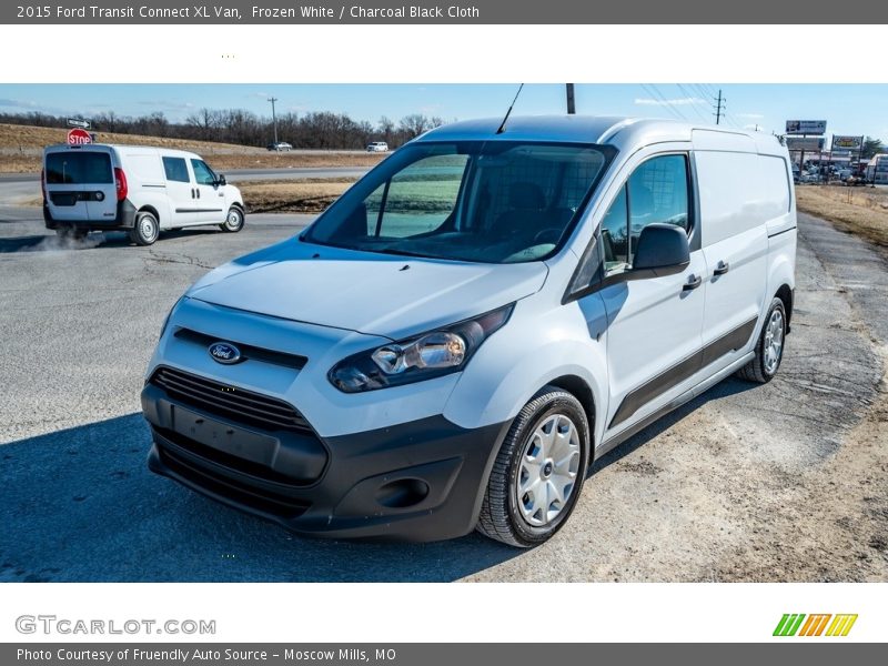 Frozen White / Charcoal Black Cloth 2015 Ford Transit Connect XL Van