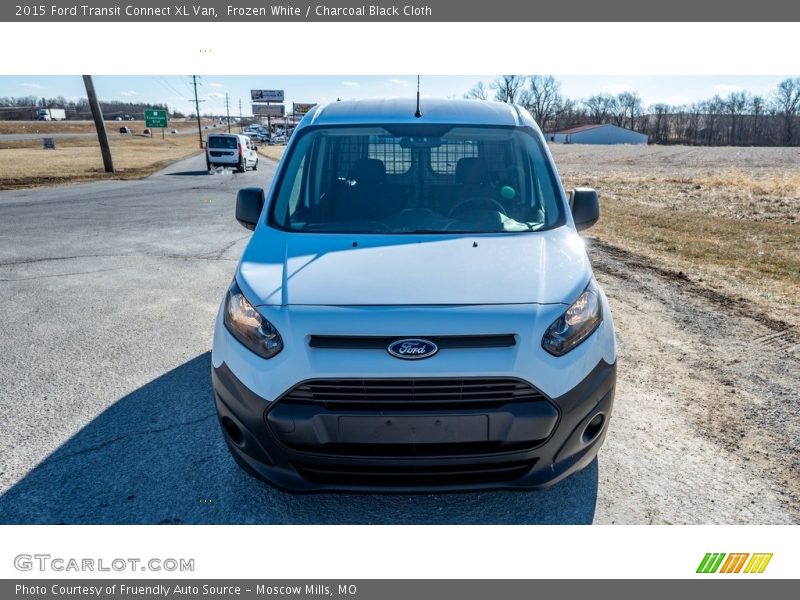 Frozen White / Charcoal Black Cloth 2015 Ford Transit Connect XL Van
