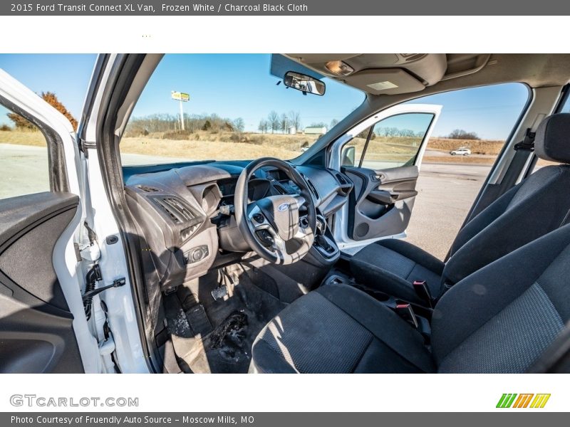 Frozen White / Charcoal Black Cloth 2015 Ford Transit Connect XL Van