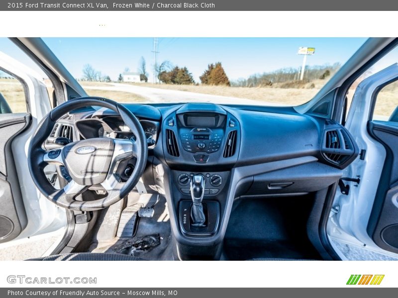 Frozen White / Charcoal Black Cloth 2015 Ford Transit Connect XL Van