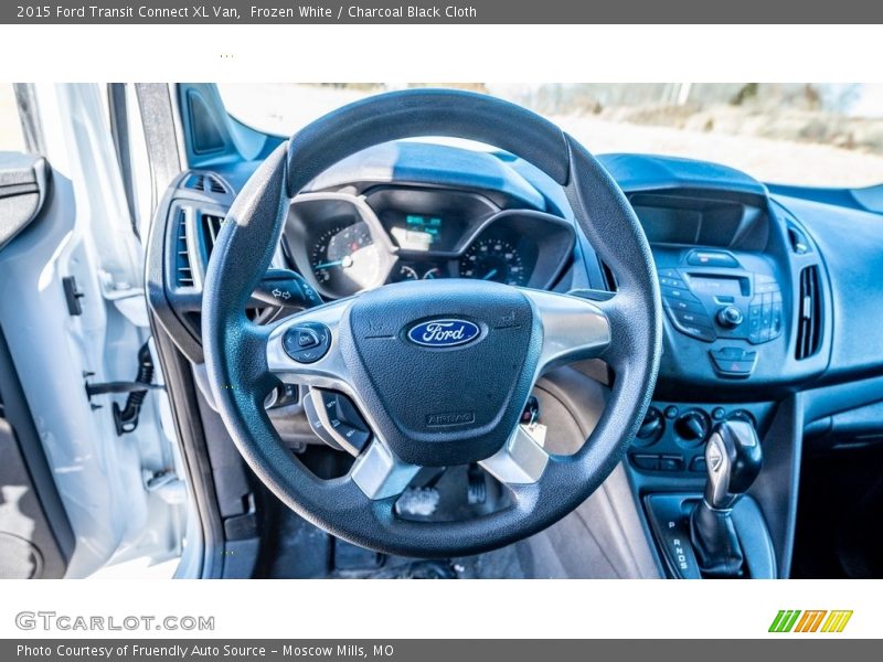 Frozen White / Charcoal Black Cloth 2015 Ford Transit Connect XL Van