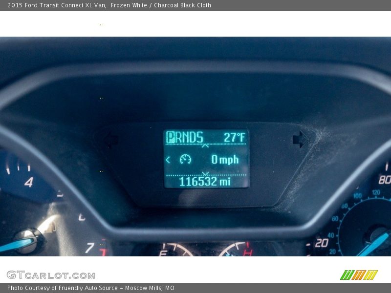 Frozen White / Charcoal Black Cloth 2015 Ford Transit Connect XL Van