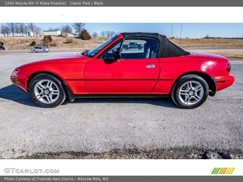 Classic Red / Black 1990 Mazda MX-5 Miata Roadster