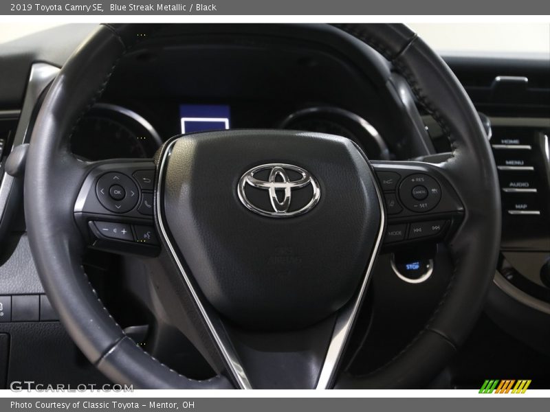Blue Streak Metallic / Black 2019 Toyota Camry SE