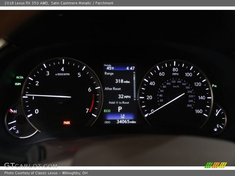 Satin Cashmere Metallic / Parchment 2018 Lexus RX 350 AWD